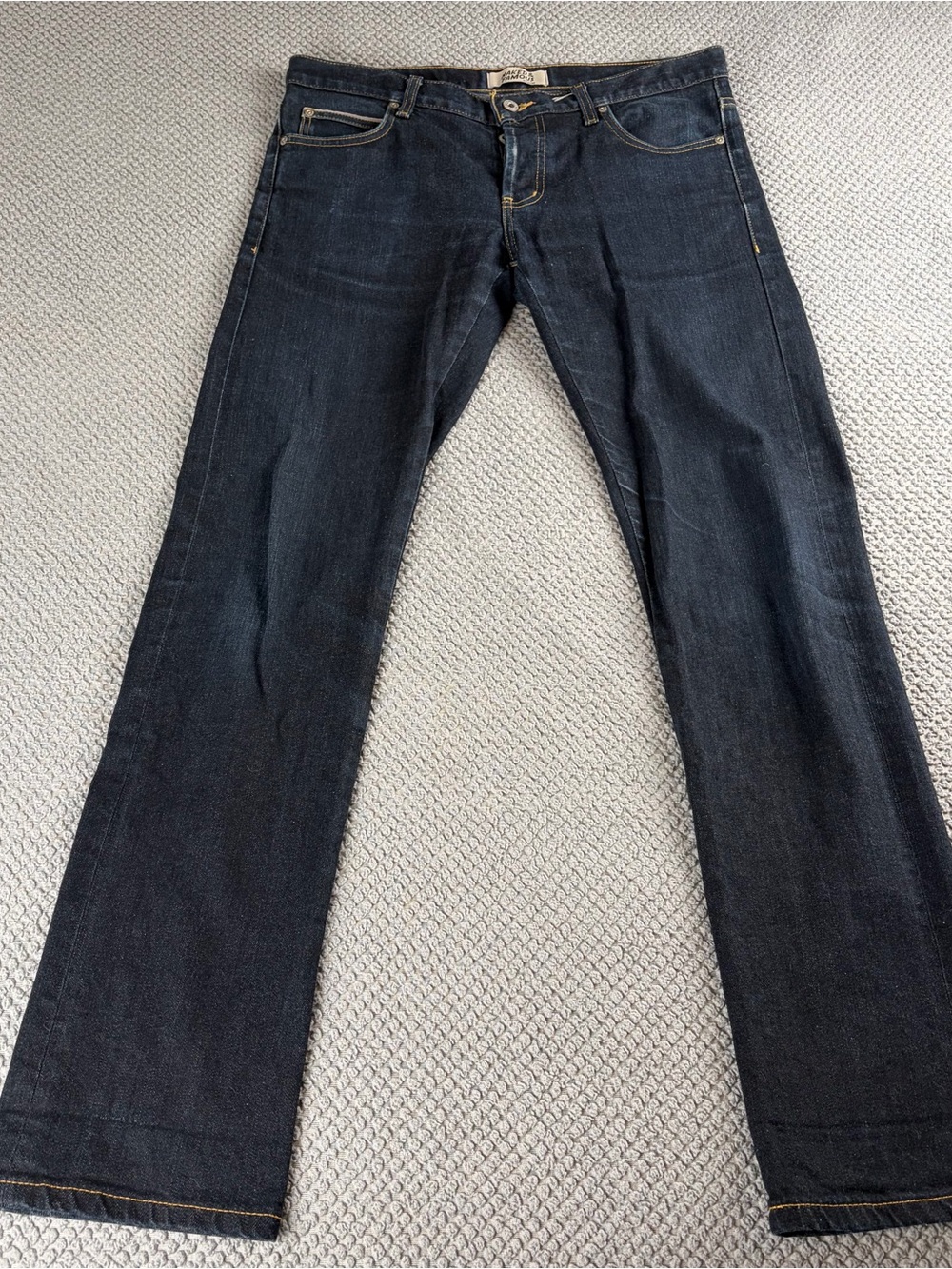 Men's Naked and famous skinny guy selvedge jeans 34x32